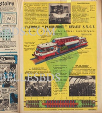 1959 DOCUMENT (ref CG 40)  AUTORAIL PANORAMIQUE RENAULT SNCF  par TAVARD