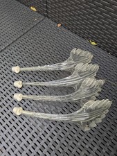 4 FEUILLES VINTAGE EN VERRE DE