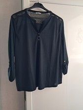 Tunique neuve taille 50-52 noire dentelle haut Gémo