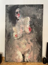 huile sur toile Bernard Damiano (1926-2000) peinture tableau nu.