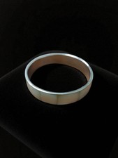 Bracelet ancien vintage en nacre véritable, bijou rétro élégant pour collection