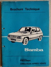 TALBOT SAMBA - brochure technique 1981 (comme Peugeot 104 Z)