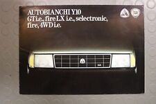 Dépliant Lancia Autobianchi Y10 GT I.E. FIRE LX I.E. Selectronic FIRE 4WD I.E.