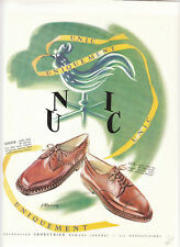Publicité ancienne chaussure Unic  girouette 1950 issue de magazine