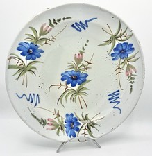 Ancien plat rond en faïence