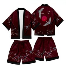 Mens Kimono Yukata Coat Short