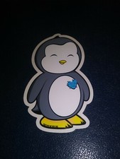 TOGETHER WE RISE THE CUTE HAPPY LITTLE PENGUIN LOGO DIE CUT SKATEBOARD STICKER