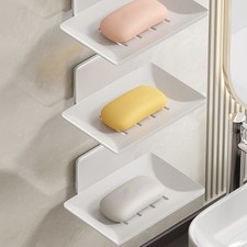 Porte-savon en alliage d'aluminium à poinçonnage gratuit organisateur mural en