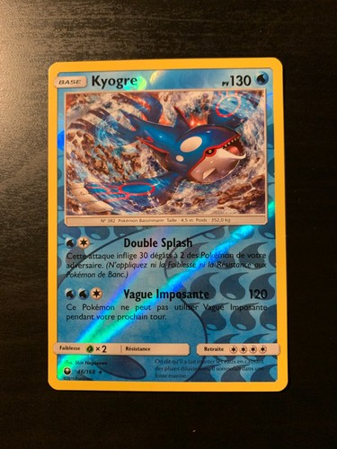 Carte pokémon reverse - carte, kyogre