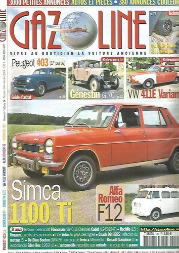 Gazoline 149 simca 1100 ti - n°149,