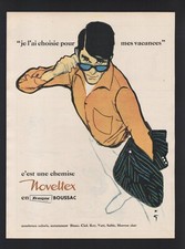 Pub 1961 vêtement chemise NOVELTEX boussac homme dessin Rene Gruau