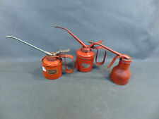 Lot de 3 anciennes burettes à huile de garage automobile déco atelier usine