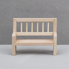Chaise en bois Miniature, banc de parc pour maison de poupée à l'échelle