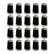 20pcs noir rotatif - 20pcs, bouton
