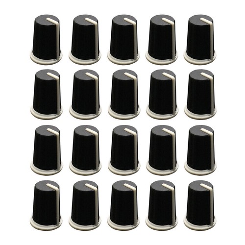 20pcs noir rotatif bouton - rotatif,