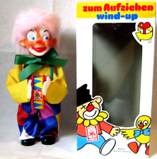 AUTOMATE CARL - CLOWN AU TAMBOUR CHEVEUX ROSE ET SA BOITE - MADE IN WEST GERMANY
