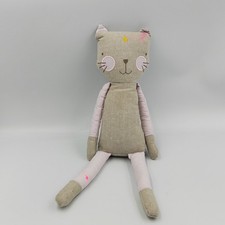 Doudou chat gris rose ATMOSPHERA - 34183