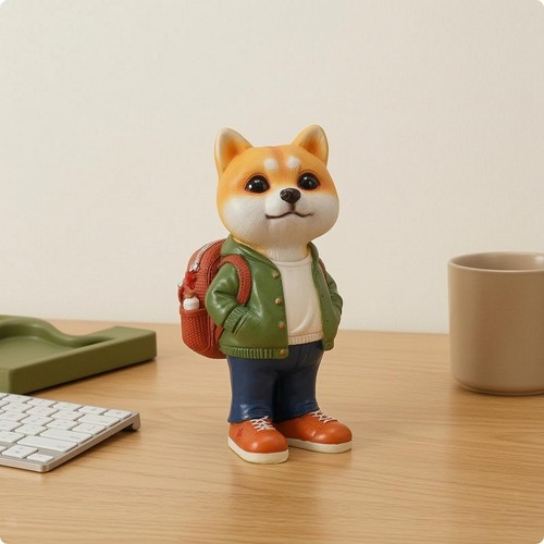 Figurine chien avec sac - sac, à