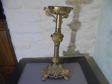 pique cierge bronze hippocampe pierre grenat pied pattes de lion