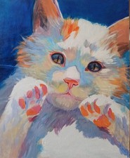 Art original portrait de chat