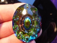 Pendentif ovale en cristal à