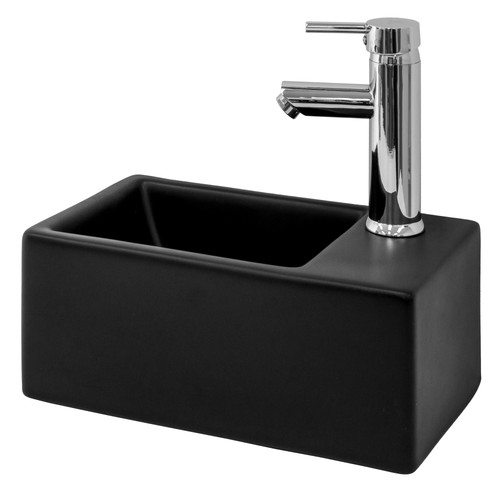 Vasque poser lave main noir - poser,