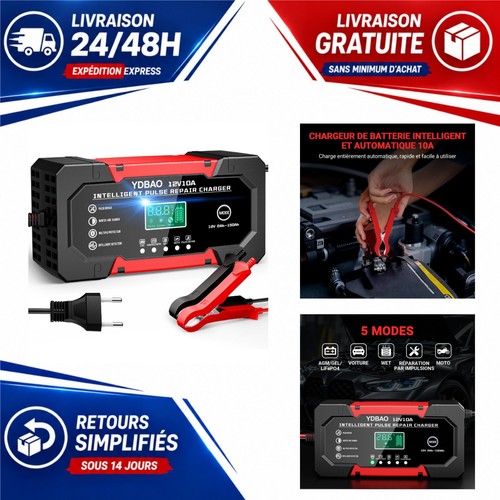 Chargeur batterie 12v 10a - 12v,
