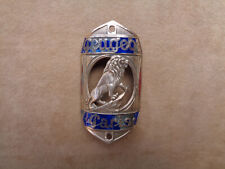 1939 - PLAQUE DE VÉLO " PEUGEOT PARIS " DITE "AJOURÉE DROIT" - EN BRONZE ÉMAILLÉ