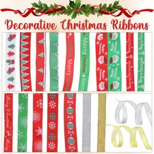 Noël Ruban Noël Festive Hiver Thème Cadeau Emballage Divers Designs Largeurs