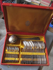 ++"527.6"    MENAGERE EN METAL ARGENTE 37 PIECES ORFEVRE APOLLO STYLE LOUIS XV
