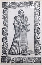 Marche de Misnie en 1598 Allemagne Saxe Rare Gravure sur Bois Vecellio Venise