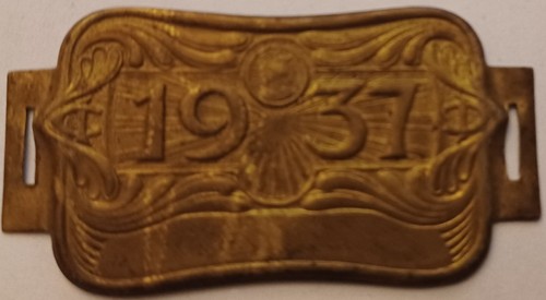 Plaque fiscale vélo 1937 - plaque,