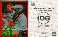 Sticker n°106 PAUL SCHOLES "MANCHESTER UNITED - EUROPE 2000" Panini FUTERA
