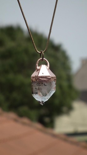 Collier diamant herkimer - collier,