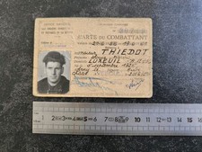 Ancienne carte combattant - carte,
