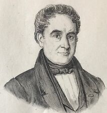 Hendrik Tollens dessin plume XIXe anonyme poète Rotterdam Nederland Pays-Bas