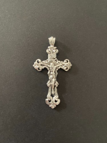 Crucifix métal argenté - métal,