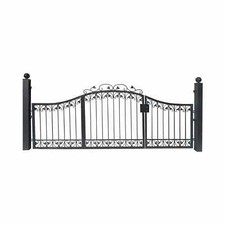 Porte De Jardin Portail En Fer Forgé Monaco-GTAS300/100S P.-Set Gris Anthracite