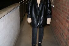 Veste en simili cuir Oh Hey fille surdimensionnée