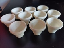 Mini pot et sous pot en résine 10 pièces - Impression 3D- Diorama - décoration