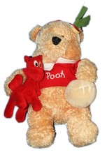Collector Peluche Doudou  Winnie l'Ourson 22 cm St David's Day Pooh Disney Store