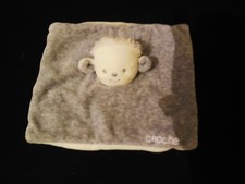 doudou plat carré mouton gris