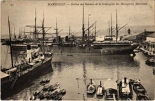 CPA MARSEILLE Station des Bateaux de la Cie des Messageries Maritimes (1294106)