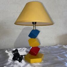 A2 LAMPE DESIGN / VINTAGE CUBES COLORÉS BLEU  JAUNE ROUGE