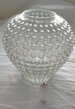 Suspension verre soufflé moulé - globe plafonnier luminaire no Lalique- Murano