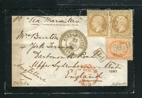 Rare lettre alexandrette - d'alexandrette, (