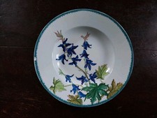 ANCIENNE ASSIETTE SARREGUEMINES TERRE DE FER BOUQUETS U & Cie XIXeS ACCIDENTEE