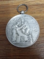 Médaille Argent Concours De Manœuvres De Pompes à Incendie PONTOISE 1891