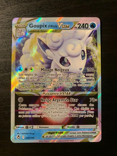 Carte pokémon goupix alola - carte, d'alola