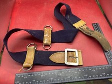WW2 Armée Britannique Hussars Bleu Toile Et Cuir Ceinture Avec Raccord